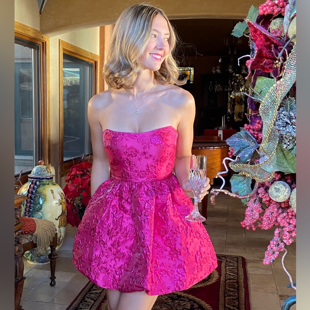 Pink bubble dress xs